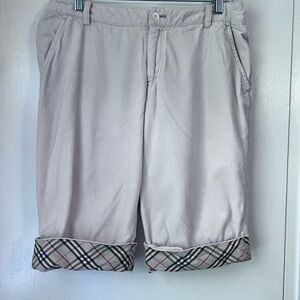 BURBERRY GOLF Women’s NOVA Check Bermuda Shorts - Size 7